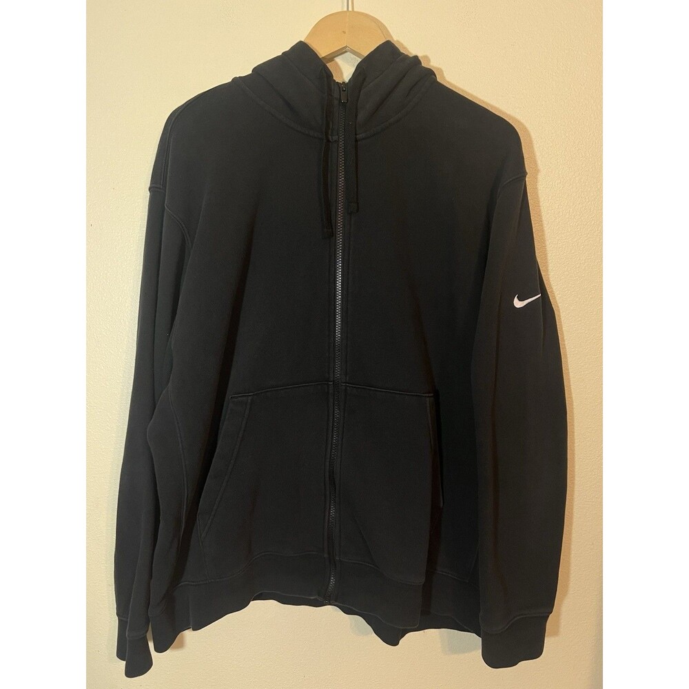 Nike Boys Full Zip Hoodie Sweatshirt - black - Size Medium